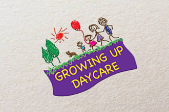 do cute and professional daycare logo design childcare and preschool branding