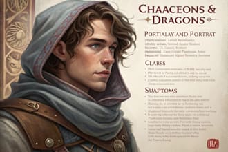 design unique dungeons and dragons dnd character portraits