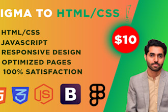 be your frontend developer with HTML,CSS javascript, react