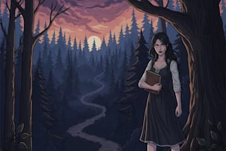 creat fantasy book cover, thriller book cover design