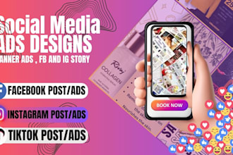 design catchy insta ads posts facebook ads post and social media posts