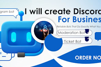 create a professional discord bot with command, discord server, monitor bot, tls