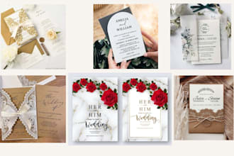 design wedding invitations birthday invites custom digital invitation card