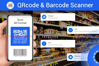 develop scanning app, qr scanner, ai scanner, document scanner or card scanner