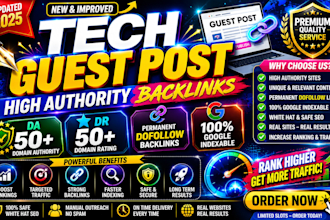 publish technology guest post on a high da technology blog dofollow backlinks