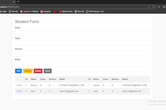 asp net mvc or web forms crud application with sql server