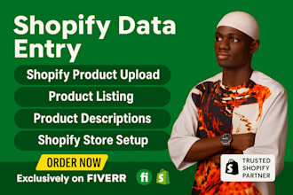 do product upload shopify listing shopify data entry shopify virtual assistant