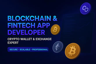 build custom blockchain apps for fintech and crypto wallet app exchange web app