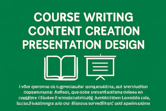 write course, course creation, content writer, presentation design