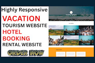 design vacation rental tourism website wp travel engine hotel booking website