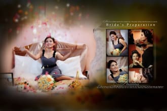 do a wedding album layout in 40 pages