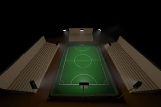 redesign indoor playground,futsal ground,padel court,cgi soccerstadium rendering