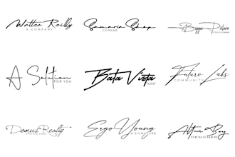 create luxury handwriting, cursive, signature style logo