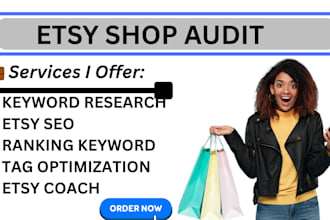 etsy shop audit marketing expert seo keyword ranking research etsy ads