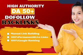 provide manual backlinks for high domain authority sites