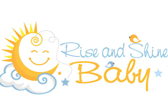 design kids, daycare, childcare, school and baby shop logo