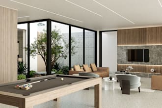 revamp 3d interior modern house layout,dining nook,master bedroom,enscape render