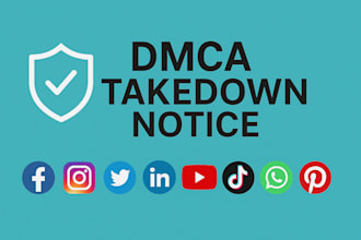 takedown remove, delete content from fb,insta, google, reddit,yt,x, under dmca