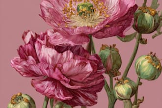 draw flowers, trees or botanical illustration