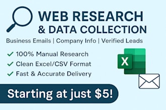do fast and accurate web research and data collection