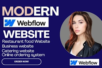 design webflow website restaurant food website duda catering website redesign