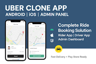 develop uber clone ios and android app