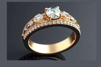 do 3d jewelry animation, 3d jewelry design, 3d jewelry model, 3d rendering