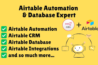 build airtable crm automation, database, expert airtable integrate n8n zapier