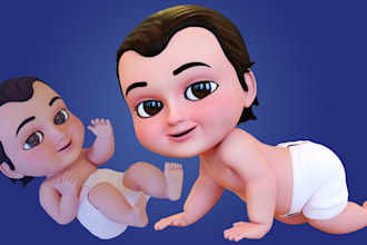 create stylized 3d character modelling