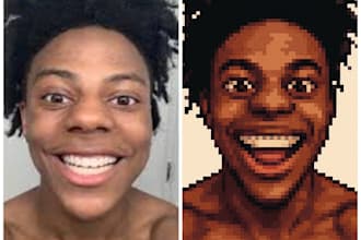 convert photo to pixel portrait