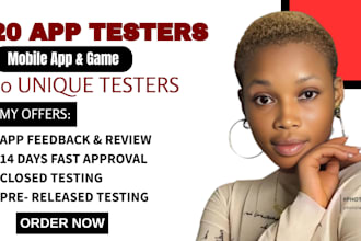 provide 20 tester 15 tester for google play andriod app closed testing