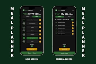 develop ai family meal planner app, grocery list generator app, recipe app