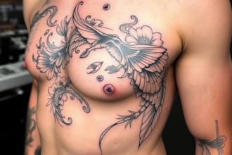 high end linework tattoo design for you