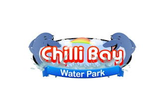 design surprising amazing water park logo