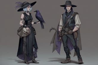 design an original dnd or rpg character art for you