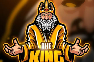 animal esports mascot logo, gorilla, king, panda, pegasus
