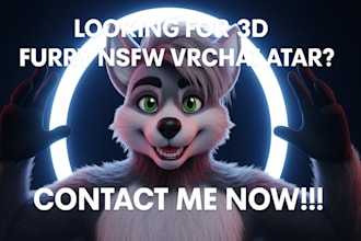 create 3d furry nsfw vrchat avatar, vrm vtuber, vrchat or furry model for you