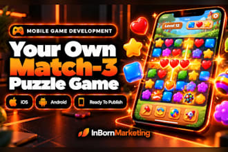 develop a premium match 3 puzzle game for ios and android