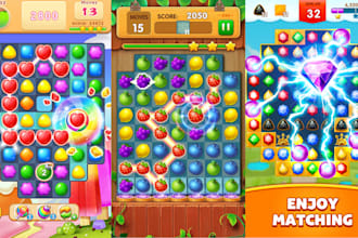 do match3 puzzle game with admob and inapp purchase