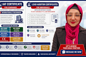 do iaf and lead auditor iso 13485, iso 22000, 27701, 27001, ce certifications