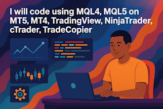 code your custom trading bot or indicator for mt4, mt5, tradingview, ninjatrader