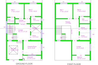 create an architectural floor plan