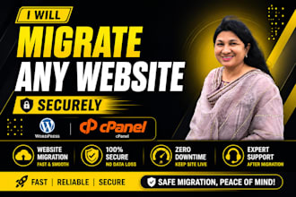 migrate, transfer or move your website to a new host or domain