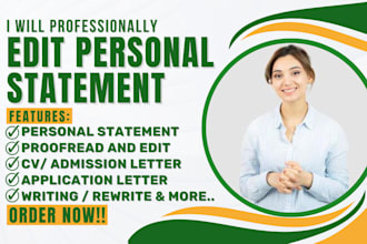 edit CV resume, fellowship, residency, dental, medical school personal statement