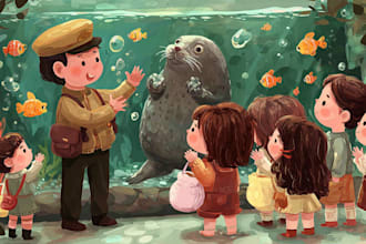 illustrate your childrens book with beautiful digital art