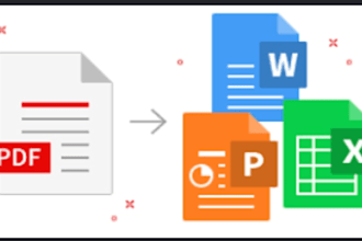 covert pdf files into word, excel or powerpoint documents