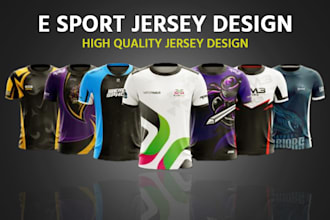 custom design of football, soccer, esports jersey
