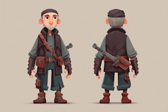 draw 2d game characters and game assets