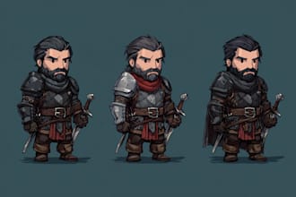 do game character art, 2d game character art
