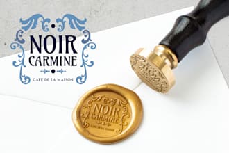 design your wax seal, wedding crest, monogram
